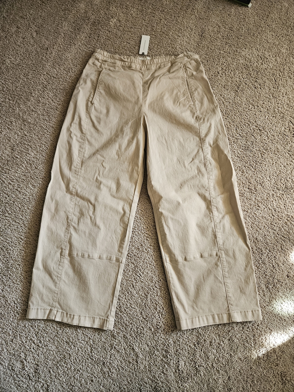 Pilcro Wide-Leg Casual Pants in Beige